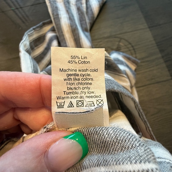 Madewell Huston Linen Wide Leg Pull On Crop Pants 45123 - Picture 13 of 14